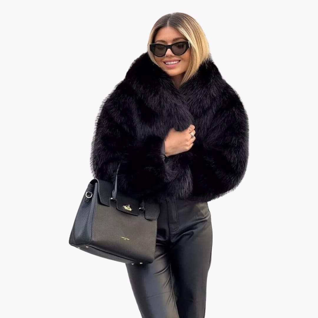 Luxurious Faux Fur Jacket - Women's Winter Elegance