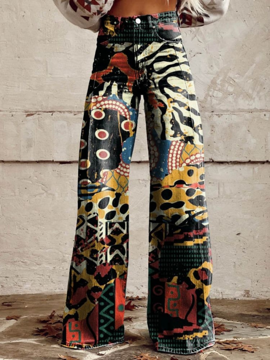 Julia™ | Eclectic Art Wide-Leg Trousers