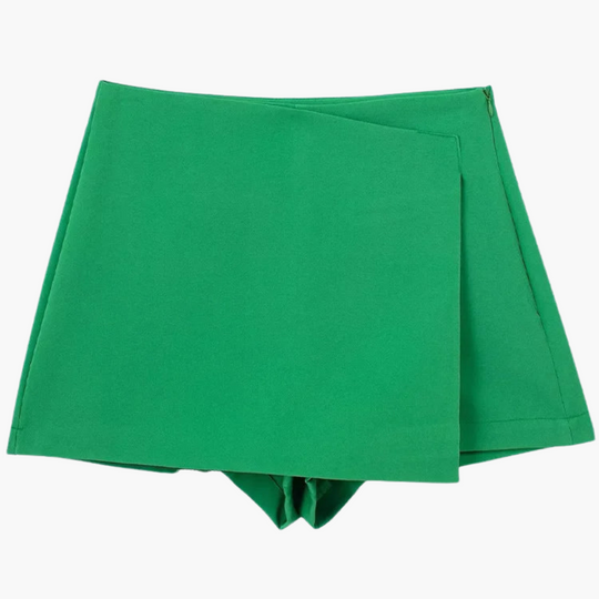 High Waisted Skort with Pleated Design - Women's Summer Comfort