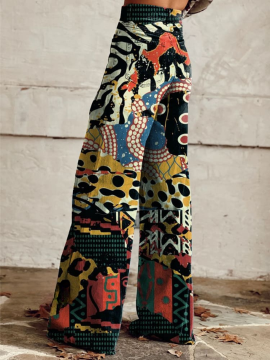 Julia™ | Eclectic Art Wide-Leg Trousers