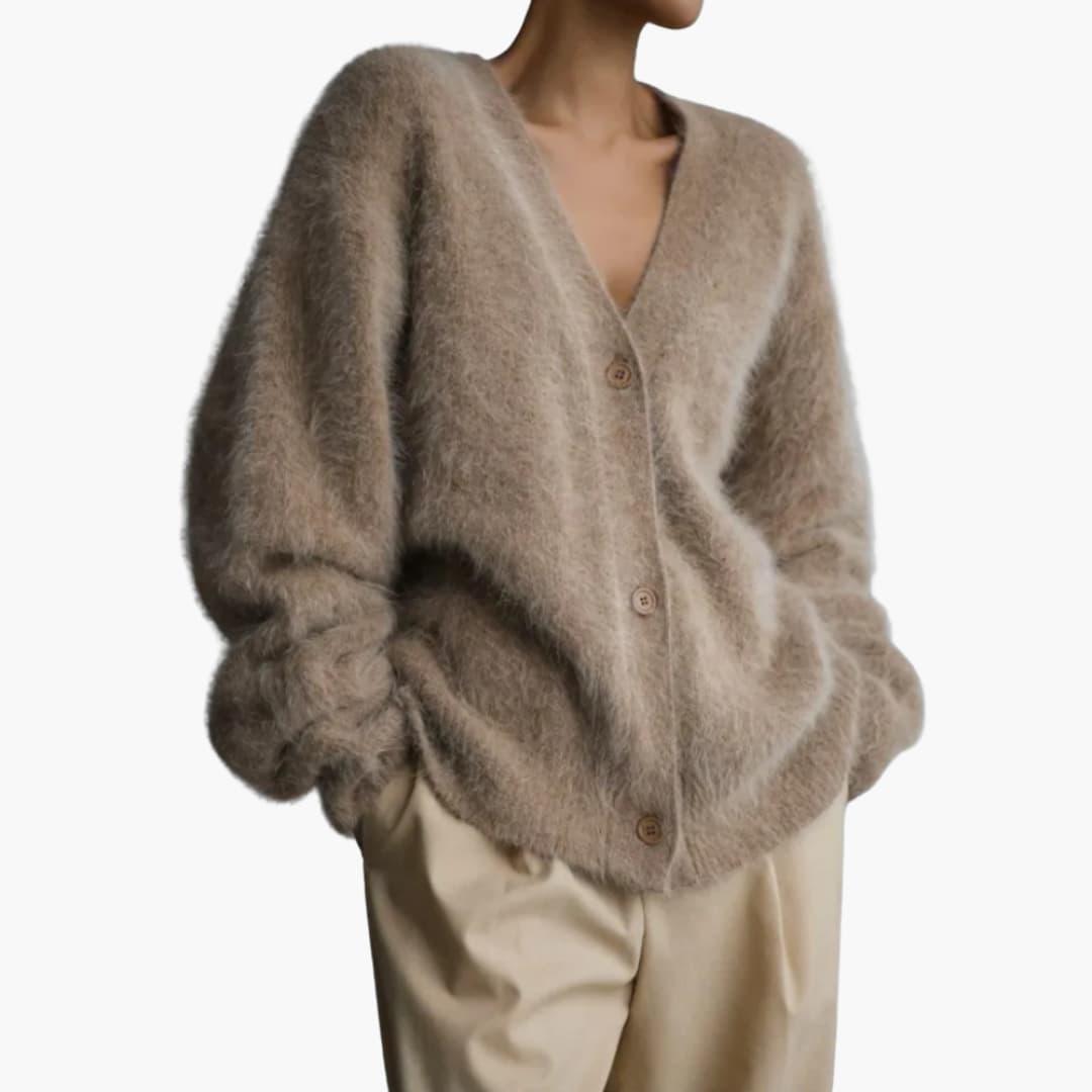 Cashmere Cardigan for Women - Soft Knit with Front Pockets - IsabellaMae