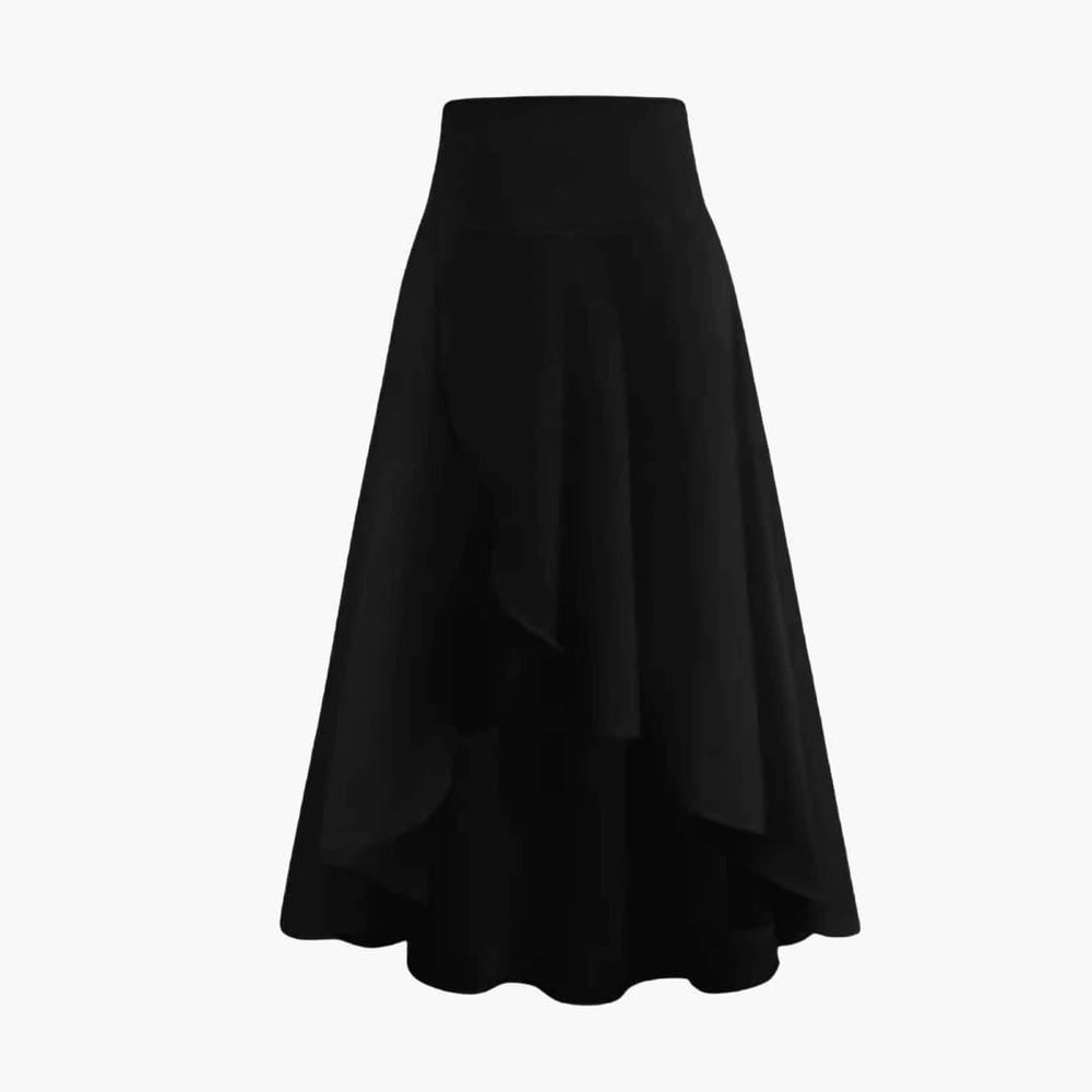 High-Waisted Midi Skirt – Women's Summer Cotton Comfort