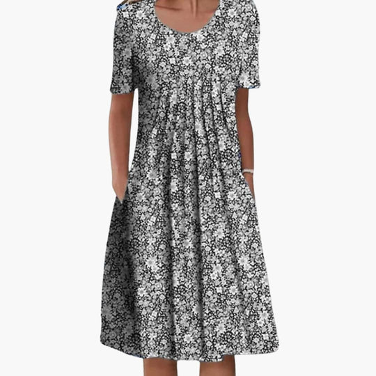 Floral Pocket Dress - Relaxed Fit Women’s Casual Style