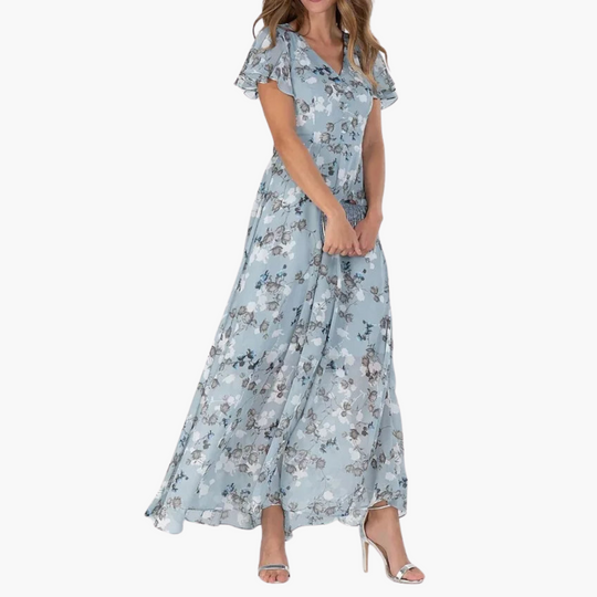 Floral Print Midi Dress for Women - Elegant & Flowing Style