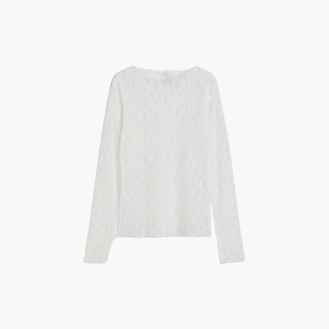 Sheer Lace Blouse for Women - Elegant & Breathable Fit