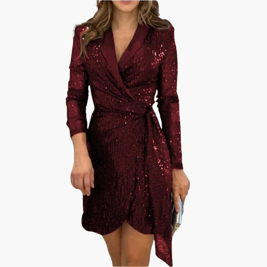 Elegant Blazer Dress - for Women with Belted Summer Style