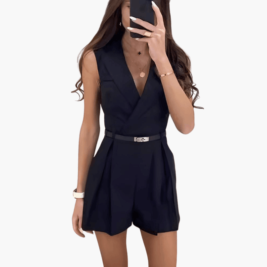 Elegant Short Sleeve Jumpsuit – Women's All-Day Comfort