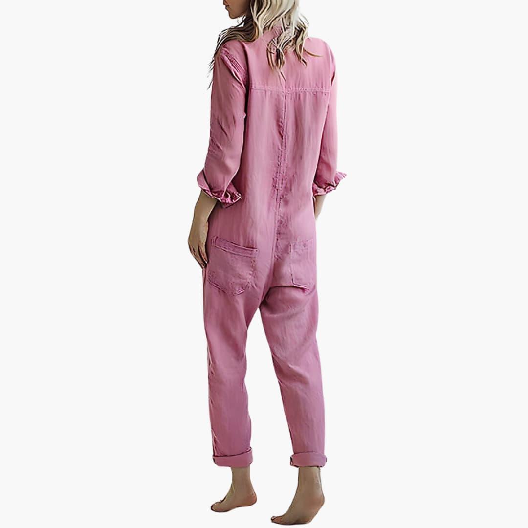 Elegant Long Sleeve Jumpsuit - Women's All-Day Comfort