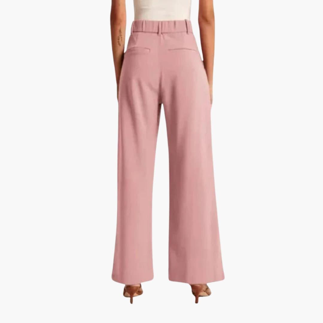 High Waist Wide-Leg Pants - Elegant & Comfortable Fit for Women
