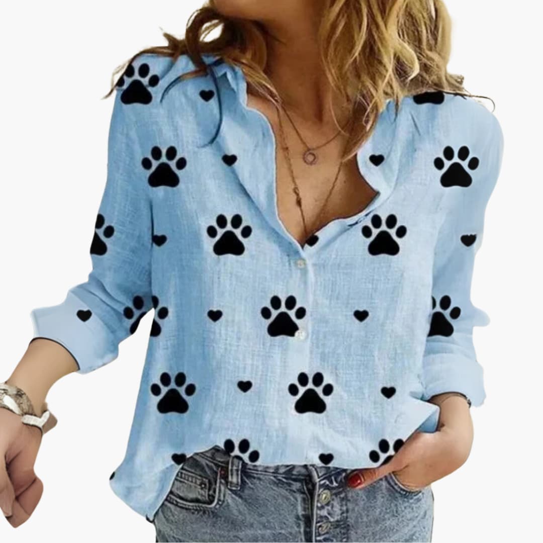 Vintage Floral Blouse - Women's Retro Style Button Shirt