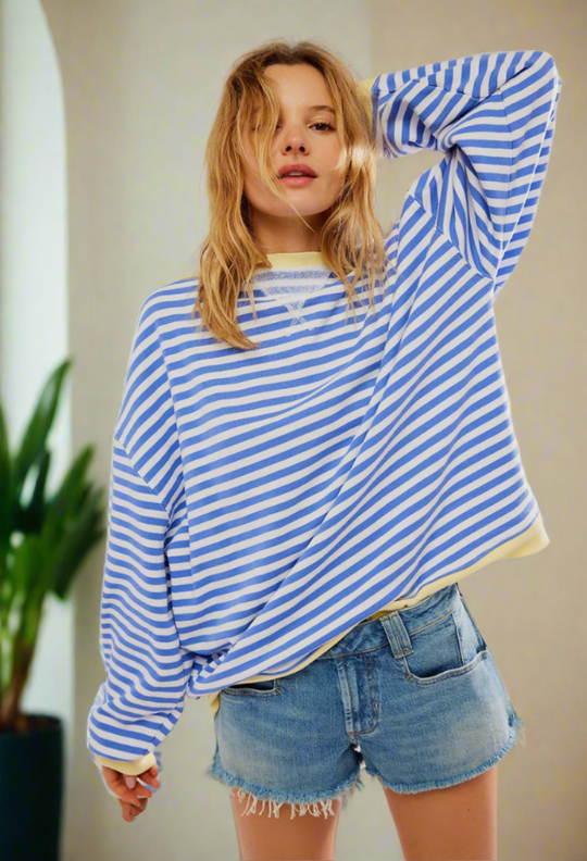 Lindsay - Striped Oversized Jumper