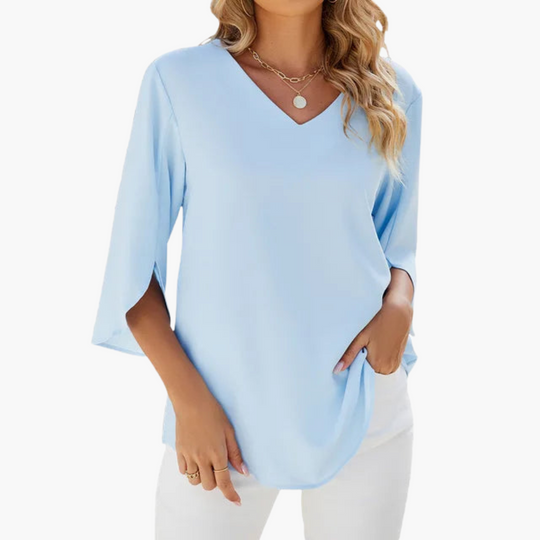V-neck summer blouse for women – light & elegant design