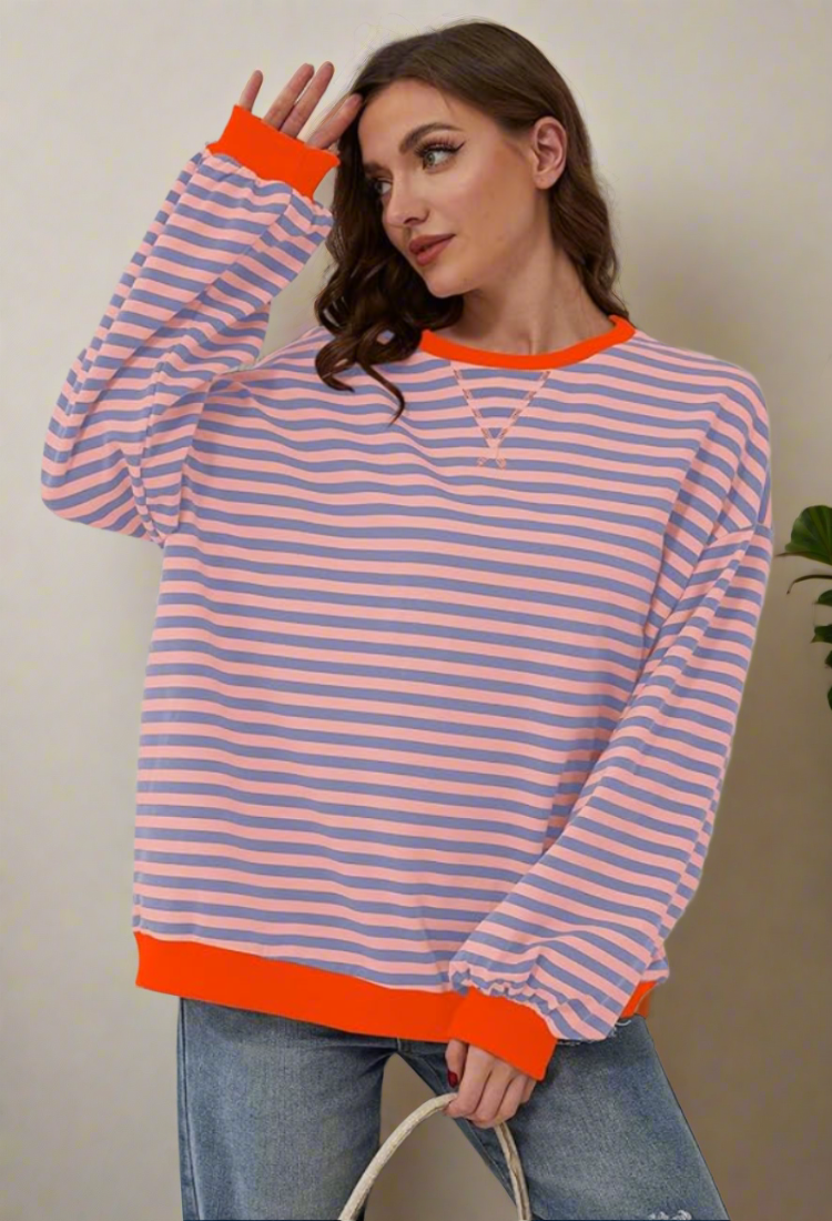 Lindsay - Striped Oversized Jumper