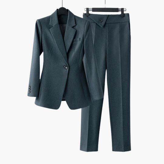 Sophisticated Blazer Set for Women - Elegant Two-Piece Suit