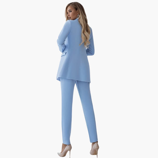 Smart Tailored Blazer Set for Women – Elegant Two-Piece Suit
