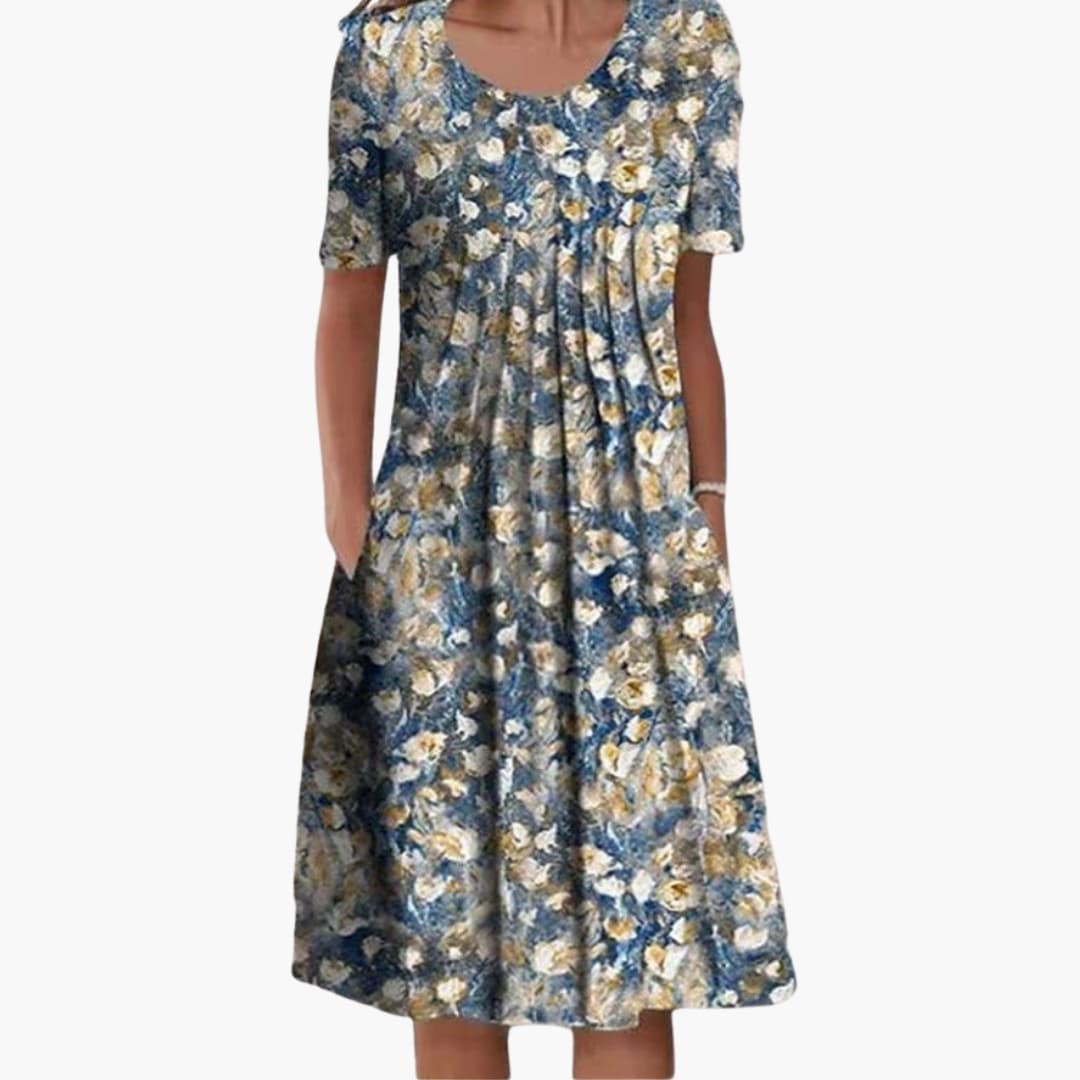 Floral Pocket Dress - Relaxed Fit Women’s Casual Style