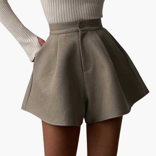 Flared Pleated Shorts - For Women’s Chic Summer Days