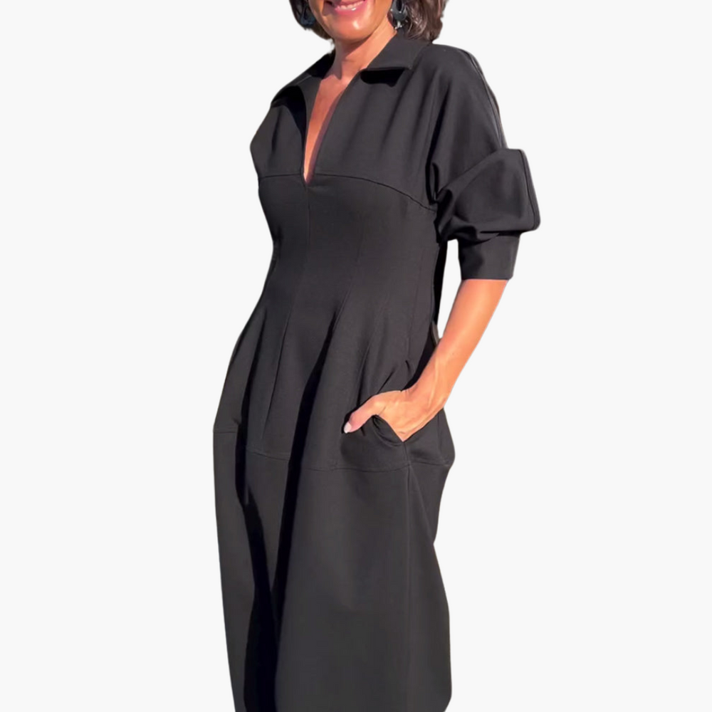 Comfortable Long Dress for Women - Elegant Midi Dress