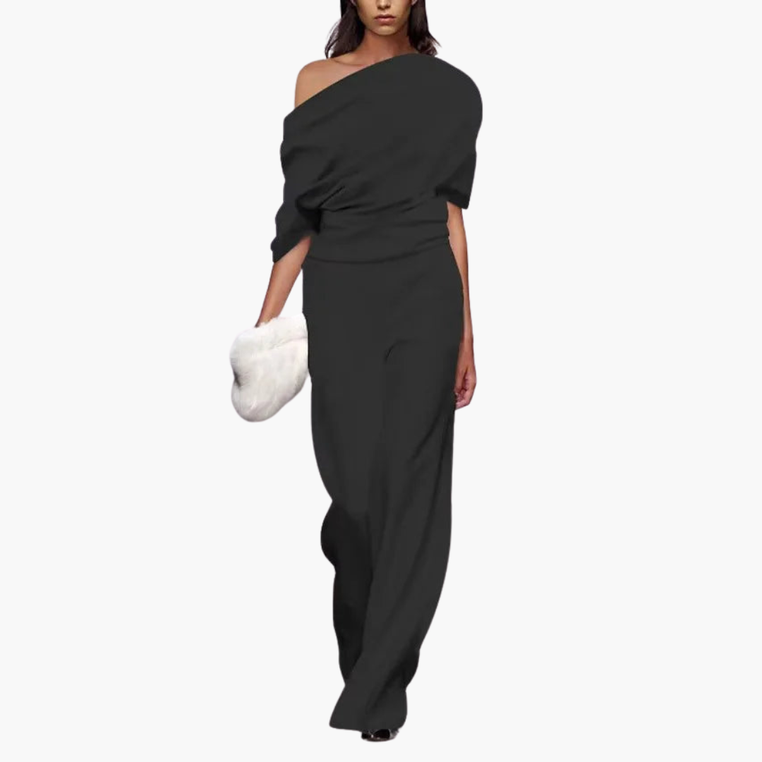 Off-Shoulder Jumpsuit for Women - Elegant & Flowy Design