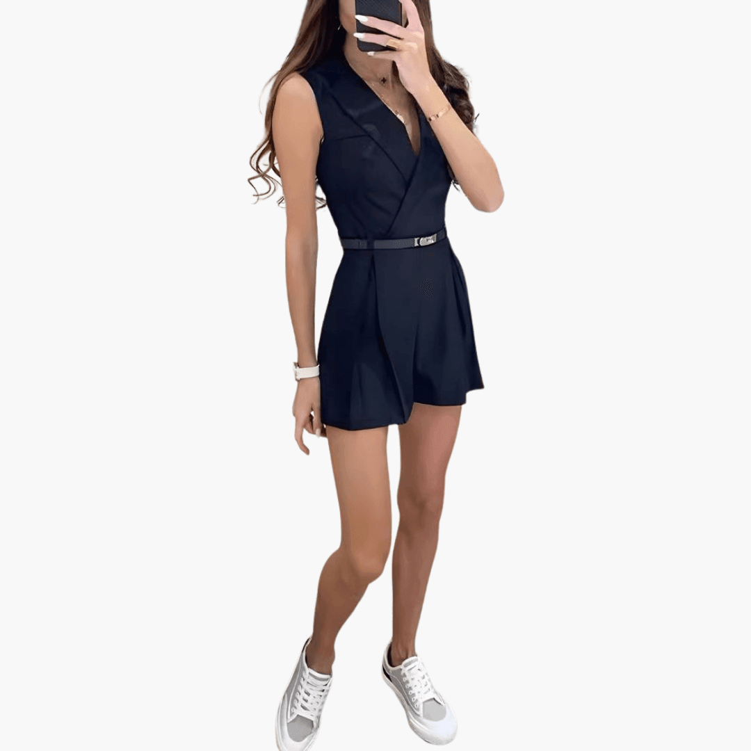 Elegant Short Sleeve Jumpsuit – Women's All-Day Comfort