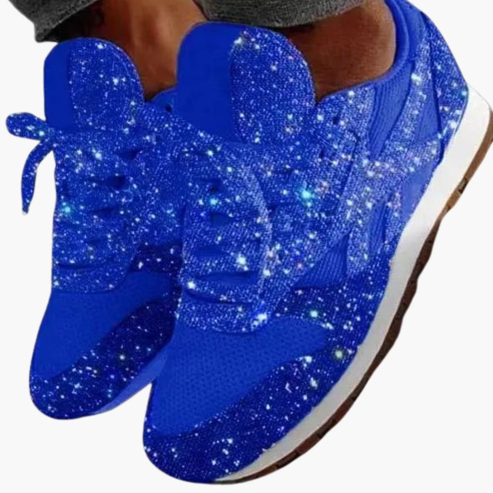 Glitter Sequin Trainers - Women's Sparkly Casual Shoes