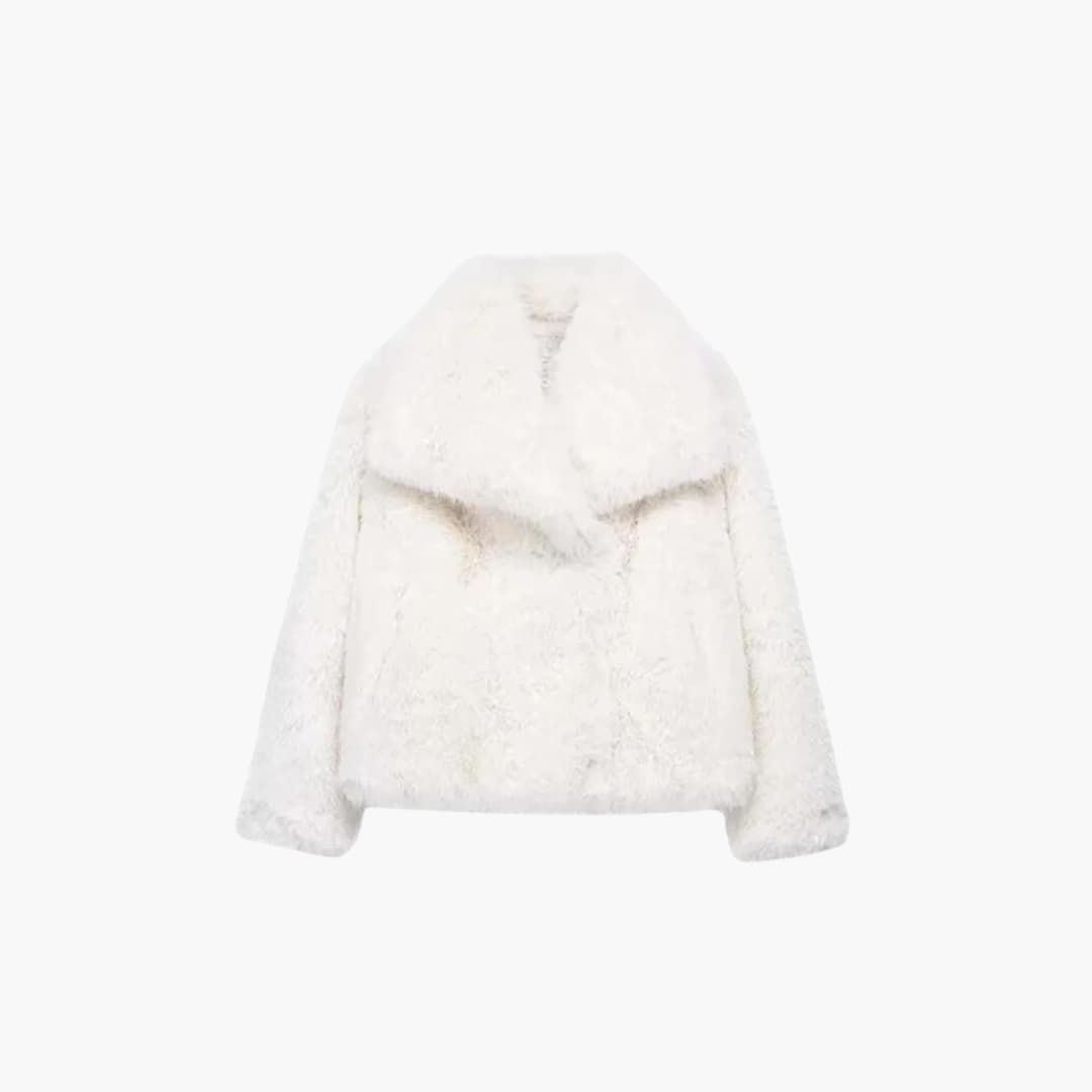 Luxurious Faux Fur Jacket - Women's Winter Elegance
