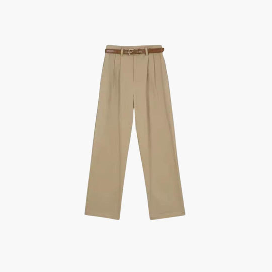 High-Waist Pleated Trousers for Women - Elegant & Comfortable