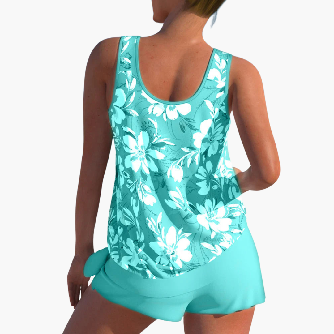 Floral Two-Piece Tankini Set for Women - Comfortable Summer