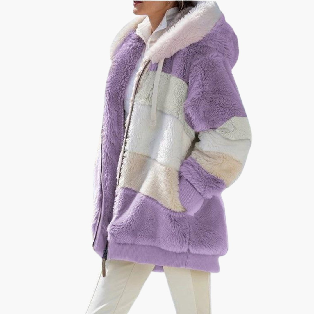 Hooded Fleece Jacket for Women – Oversized & Cozy Comfort