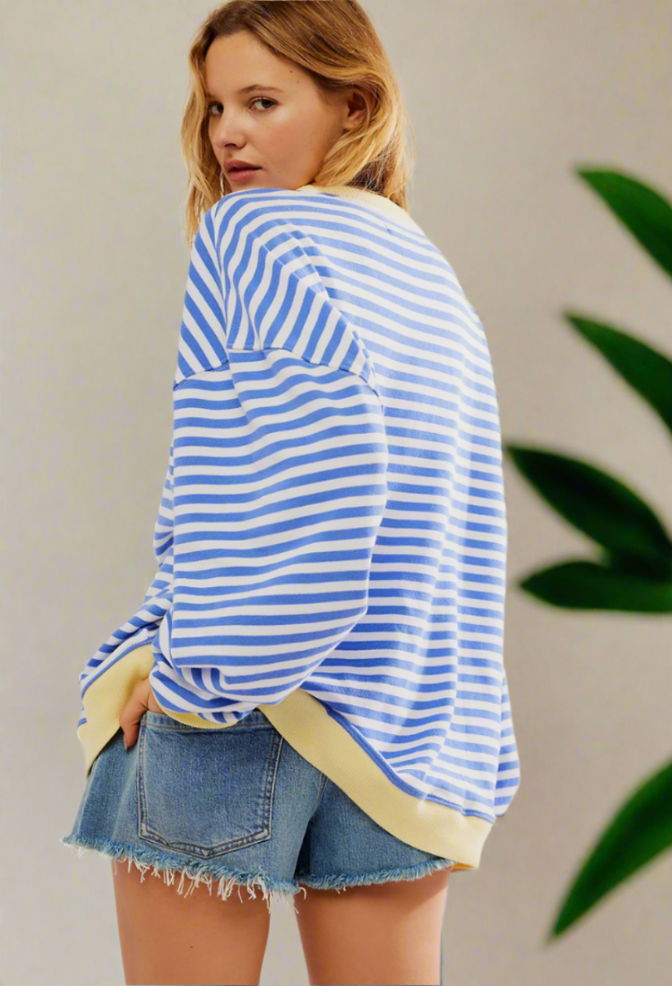 Lindsay - Striped Oversized Jumper