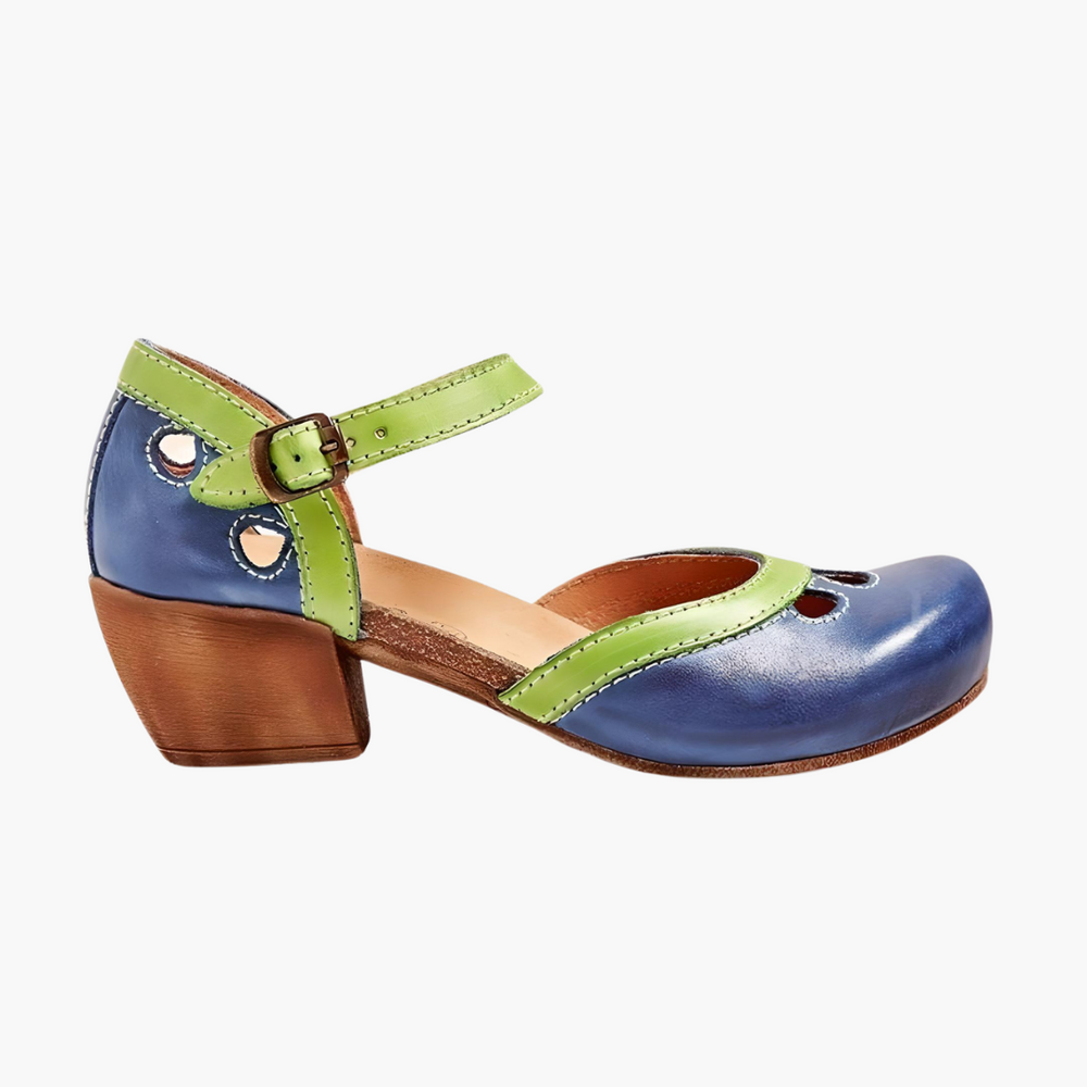 Women’s closed toe sandals with low heel for summer