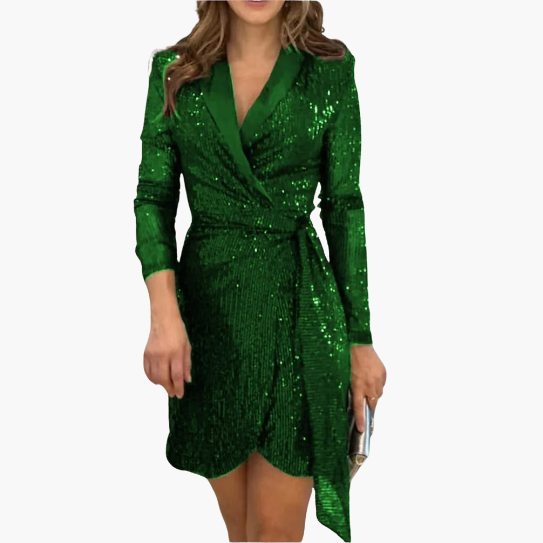Elegant Blazer Dress - for Women with Belted Summer Style