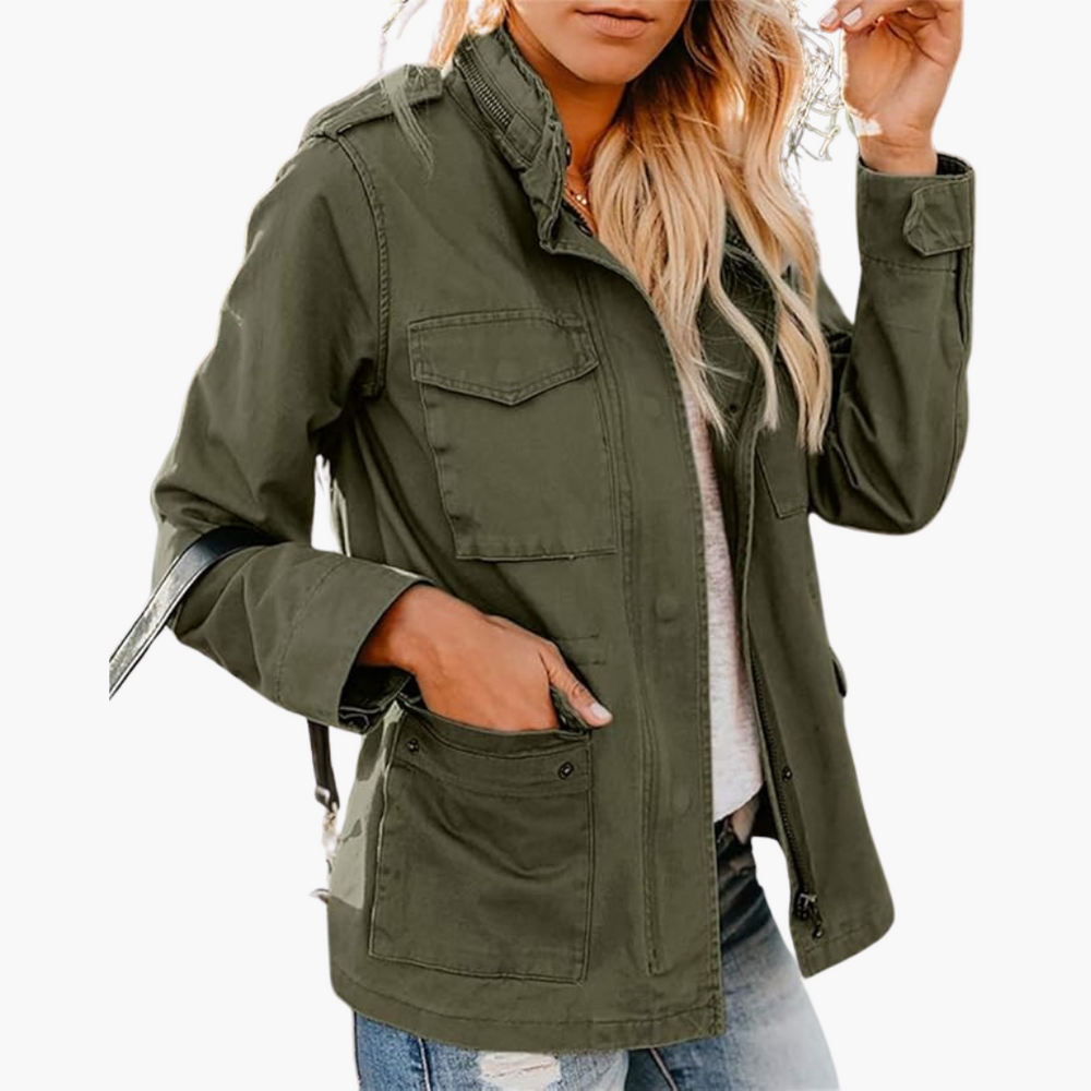 Chic Zip-Up Jacket for Women - Modern Casual Outerwear