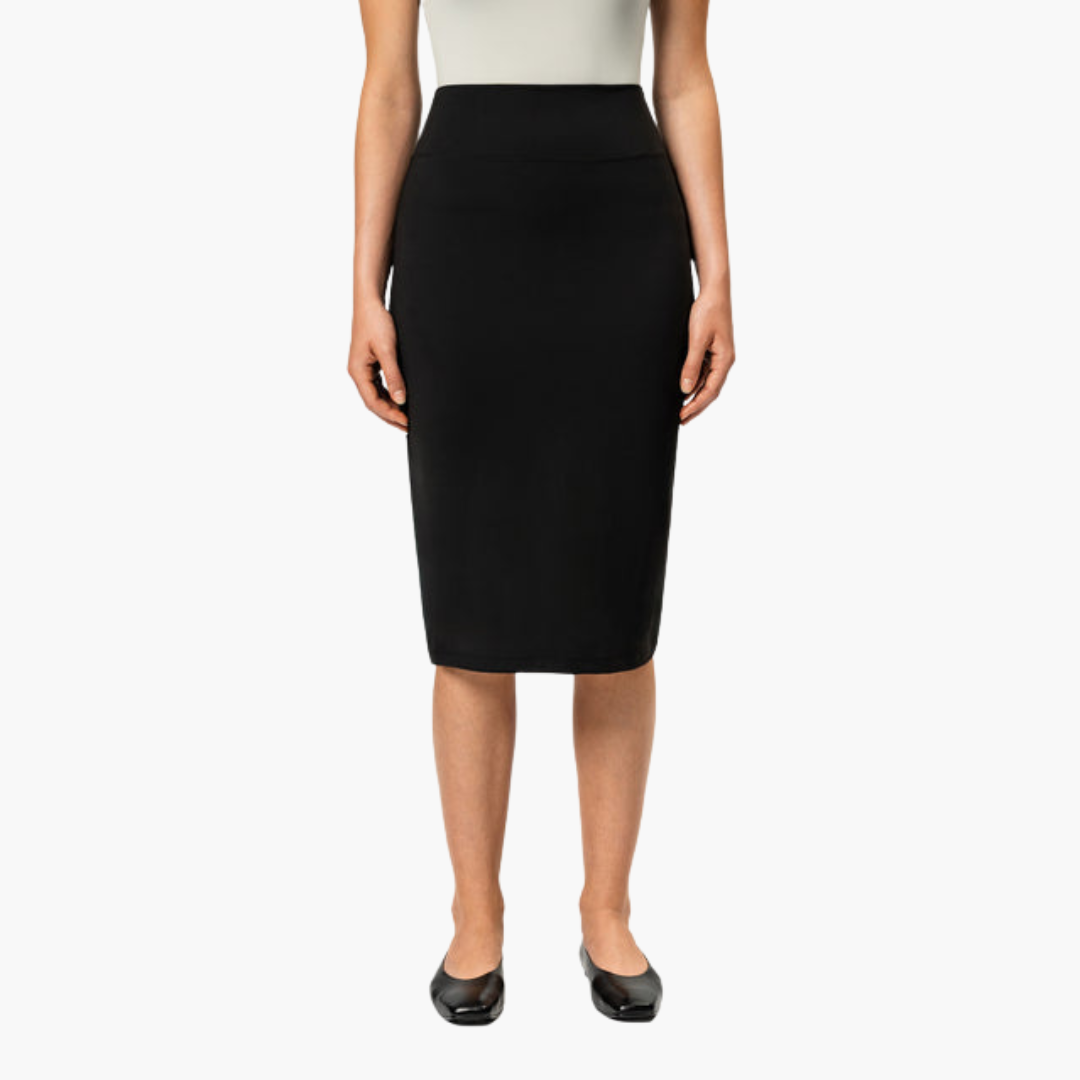 Elegant High Waist Pencil Midi Skirt for Women – Office Ready