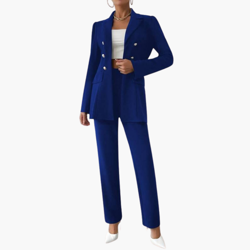 Smart Tailored Blazer Set for Women – Elegant Two-Piece Suit