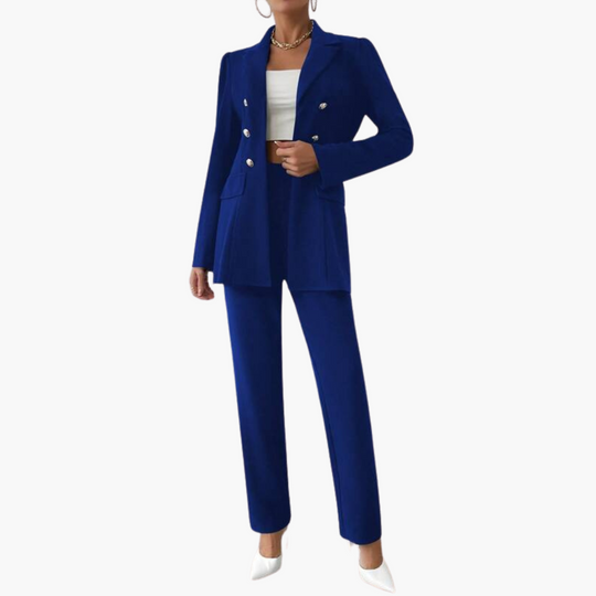 Smart Tailored Blazer Set for Women – Elegant Two-Piece Suit