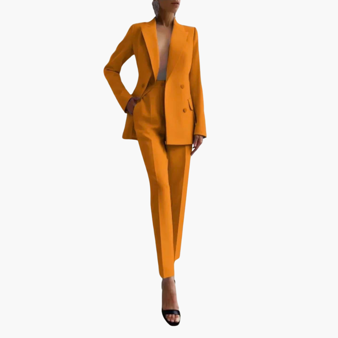 Smart Tailored Blazer Set for Women – Elegant Two-Piece Suit