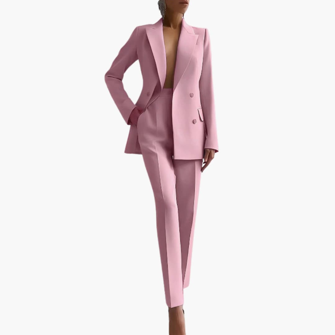 Smart Tailored Blazer Set for Women – Elegant Two-Piece Suit