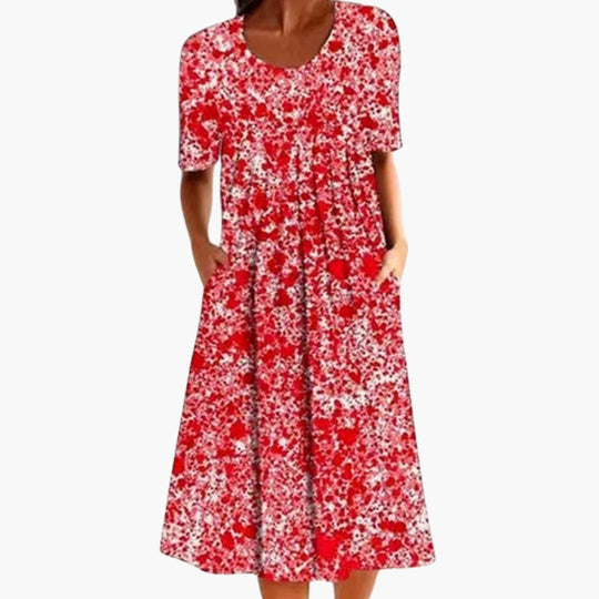 Floral Pocket Dress - Relaxed Fit Women’s Casual Style