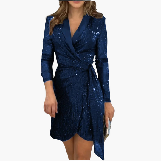 Elegant Blazer Dress - for Women with Belted Summer Style