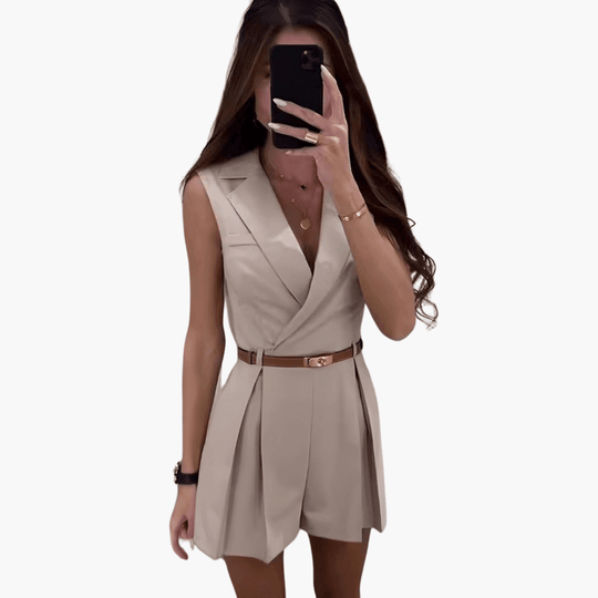 Elegant Short Sleeve Jumpsuit – Women's All-Day Comfort
