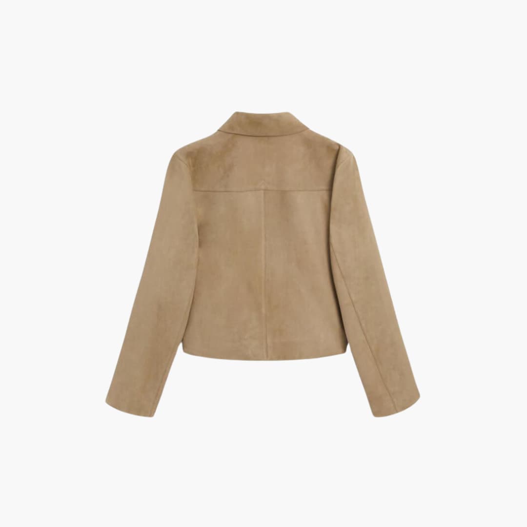 Trendy Button-Up Jacket - Women's Casual Smart Outerwear