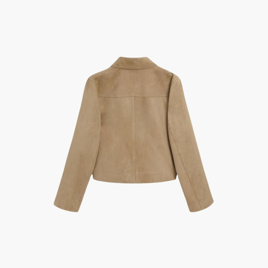 Trendy Button-Up Jacket - Women's Casual Smart Outerwear