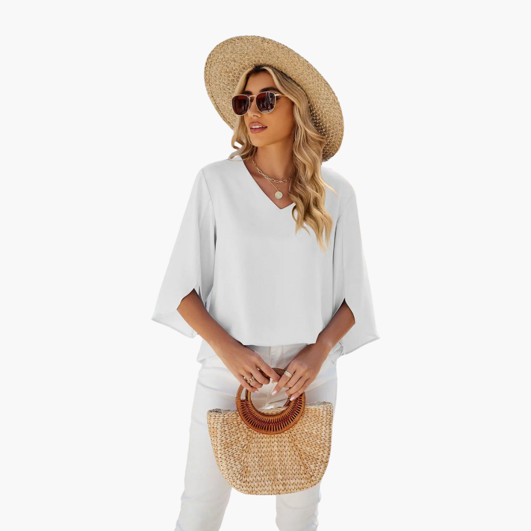 V-neck summer blouse for women – light & elegant design
