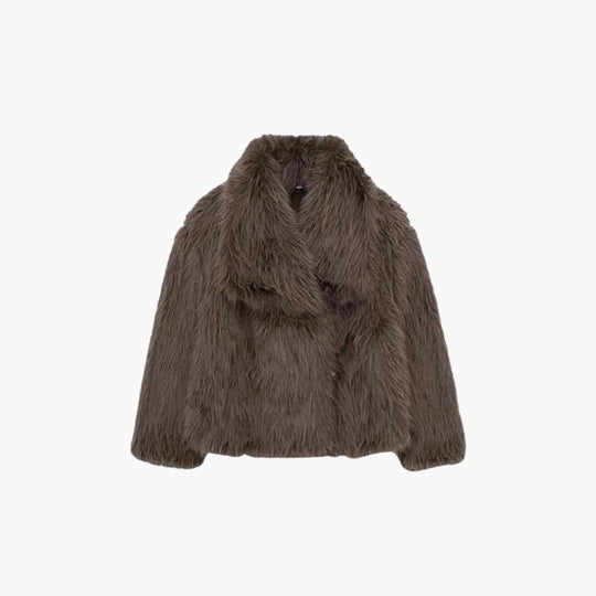 Luxurious Faux Fur Jacket - Women's Winter Elegance