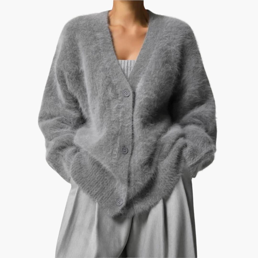 Cashmere Cardigan for Women - Soft Knit with Front Pockets - IsabellaMae