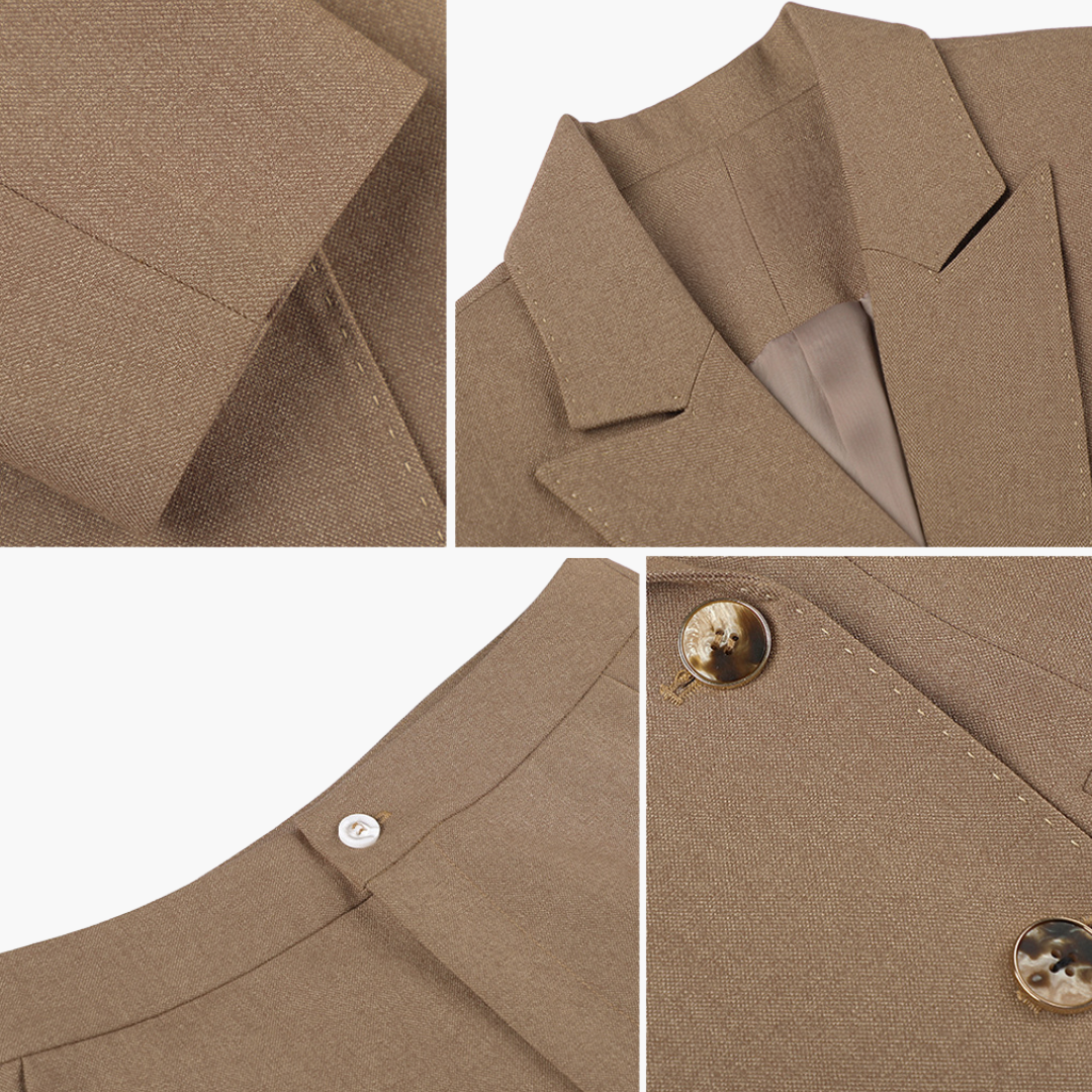 Tailored Blazer Set for Women - Chic Two-Piece Suit