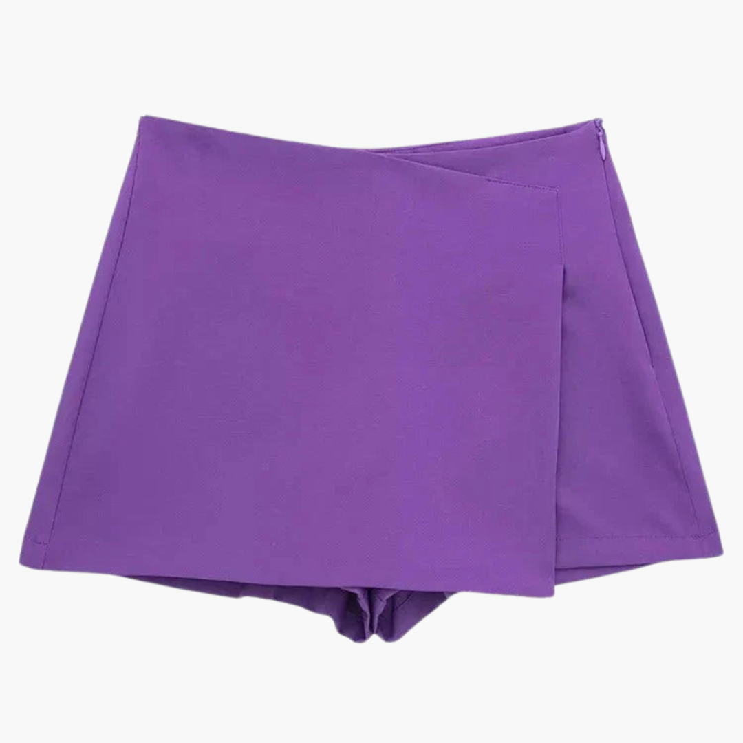 High Waisted Skort with Pleated Design - Women's Summer Comfort