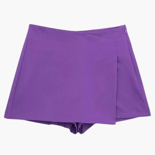 High Waisted Skort with Pleated Design - Women's Summer Comfort
