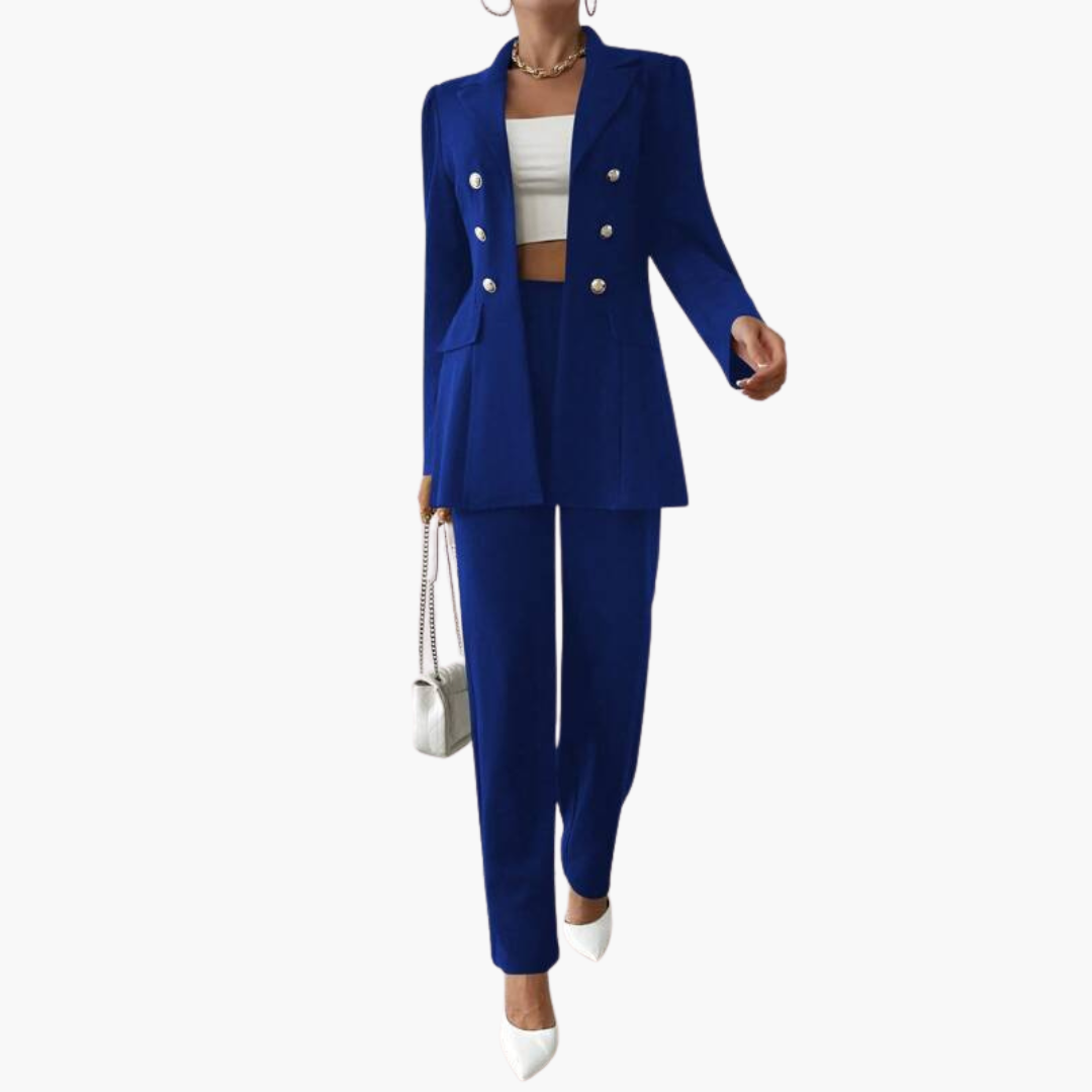 Smart Tailored Blazer Set for Women – Elegant Two-Piece Suit